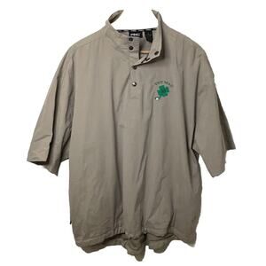 Ping Collection Windbreaker Men's L Tan Golf Short Sleeve 1/4 Button Pullover